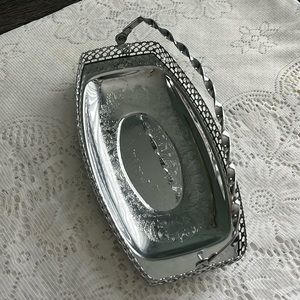 Vintage Queen Anne Silver Played Tray